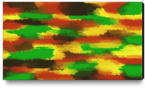 green red yellow and brown painting abstract  Canvas Print by Timmy333