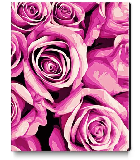 pink roses texture background Canvas Print by Timmy333