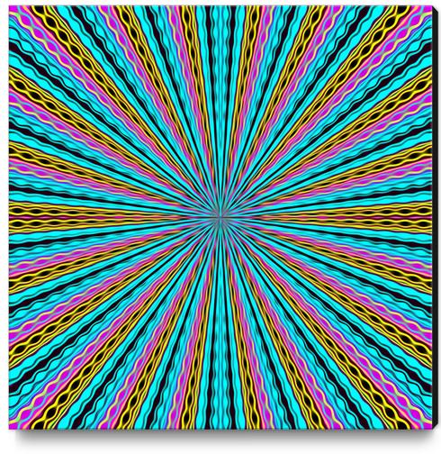 blue pink yellow and black abstract pattern background Canvas Print by Timmy333