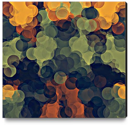 yellow green and brown circle pattern abstract background Canvas Print by Timmy333