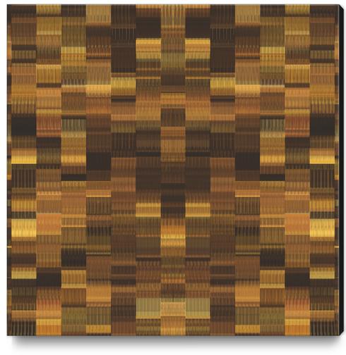 gold brown and black plaid pattern abstract background Canvas Print by Timmy333