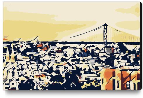 buildings and the bridge at San Francisco, USA Canvas Print by Timmy333