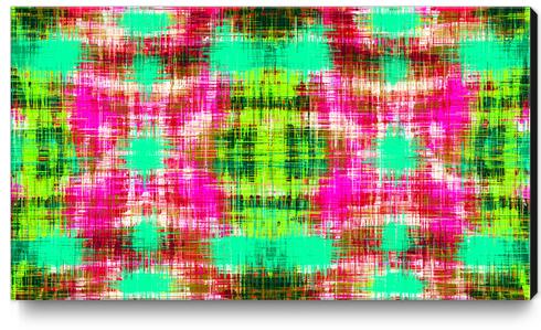 pink green blue and red plaid pattern abstract background Canvas Print by Timmy333