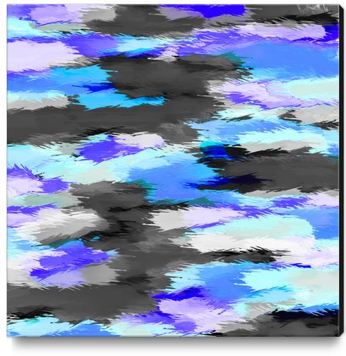 purple blue and black painting texture abstract background Canvas Print by Timmy333