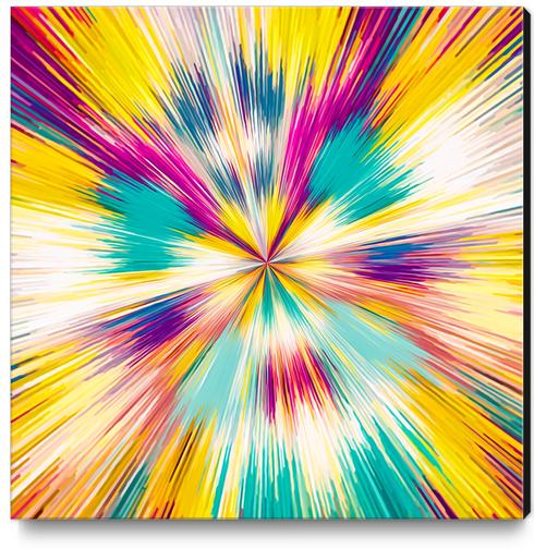 pink yellow blue purple line pattern abstract background Canvas Print by Timmy333