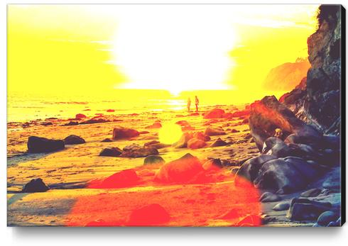 beach sunset in summer Canvas Print by Timmy333
