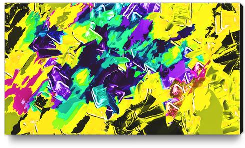 yellow green pink purple painting texture background Canvas Print by Timmy333