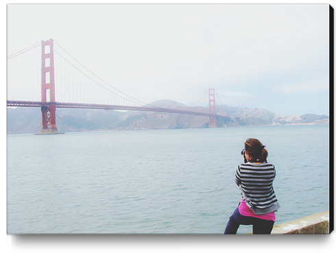 taking picture at Golden Gate bridge, San Francisco, USA Canvas Print by Timmy333