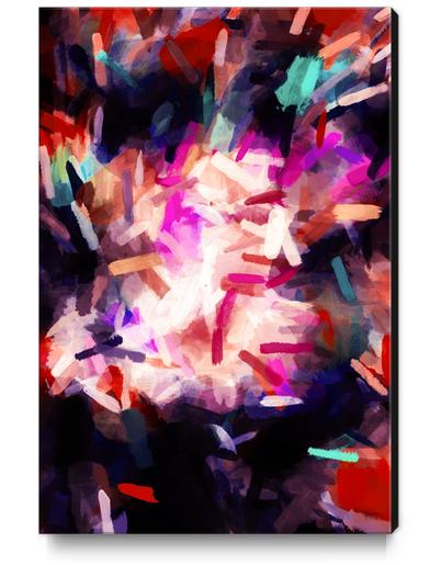 red orange blue purple black abstract painting background Canvas Print by Timmy333