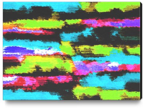 graffiti splash painting abstract in blue green pink black Canvas Print by Timmy333