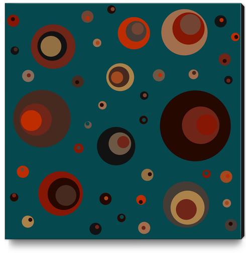 Retro Circles Canvas Print by Christy Leigh
