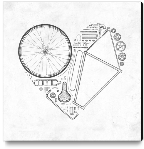 Love Bike Canvas Print by Florent Bodart - Speakerine