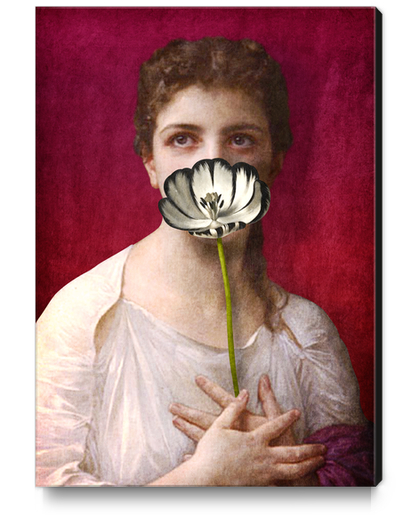 Lady with Tulip Canvas Print by DVerissimo
