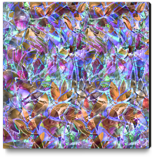 Floral Abstract Stained Glass G268 Canvas Print by MedusArt