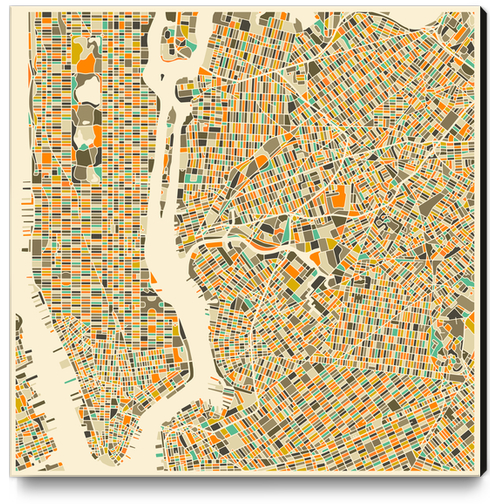NEW YORK MAP 1 Canvas Print by Jazzberry Blue