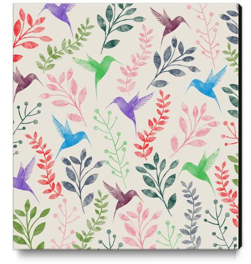 Floral and Birds Canvas Print by Amir Faysal