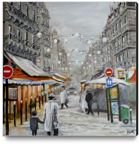 neige à Paris Canvas Print by Koen De Weerdt