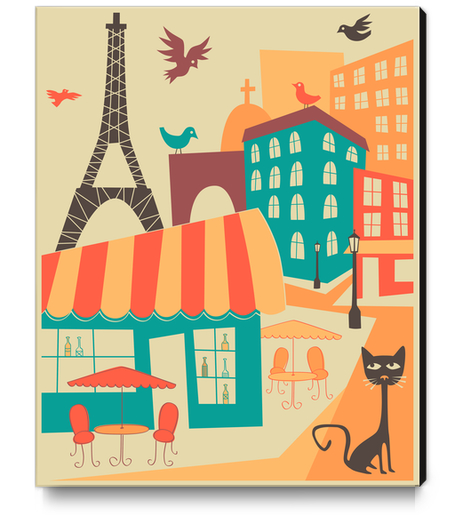 PARIS CAFE Canvas Print by Jazzberry Blue