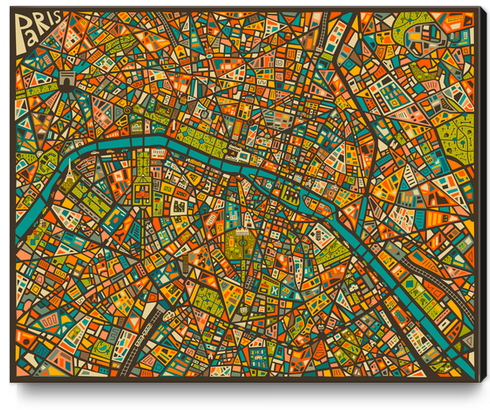 PARIS STREET MAP Canvas Print by Jazzberry Blue