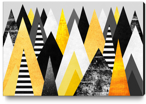 Yellow Peaks Canvas Print by Elisabeth Fredriksson