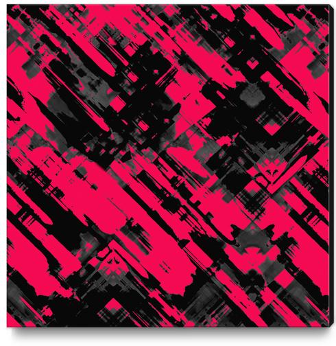 Hot pink and black digital art G75 Canvas Print by MedusArt
