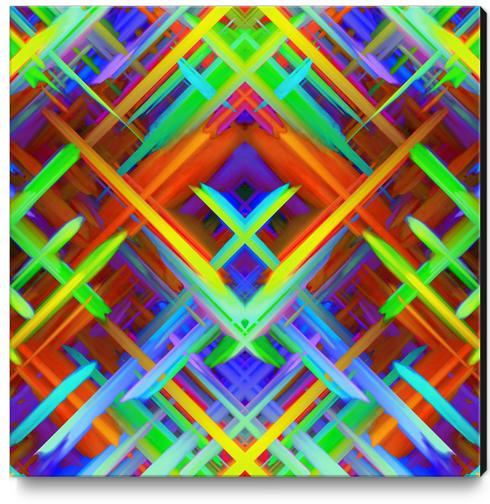 Colorful digital art splashing G466 Canvas Print by MedusArt