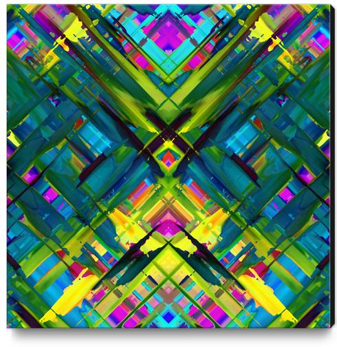 Colorful digital art splashing G467 Canvas Print by MedusArt
