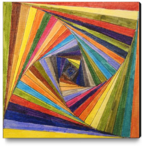 Rainbow Square Canvas Print by Vic Storia