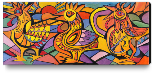 Spring Chickens Canvas Print by paulgoddard