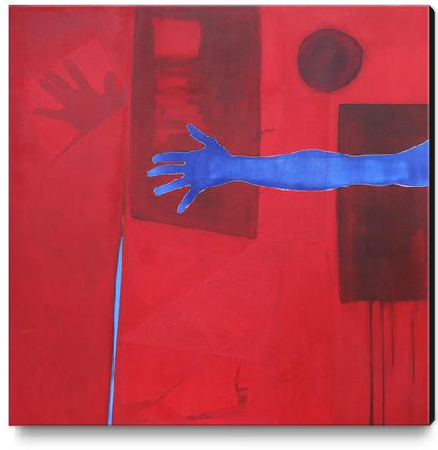 The Blue Hand Canvas Print by Pierre-Michael Faure