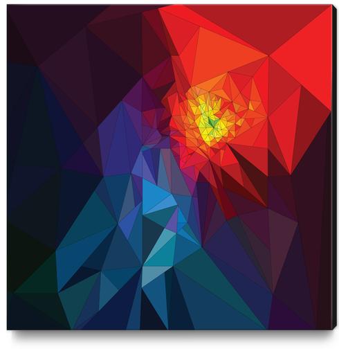 Colorful Triangles Canvas Print by PIEL Design