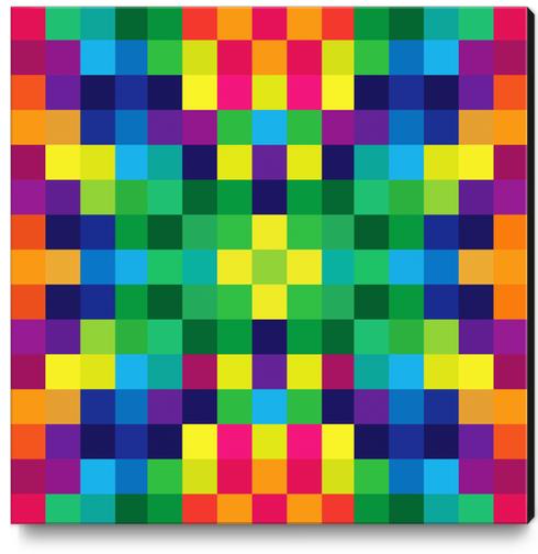 Colorful Geometric Background II Canvas Print by Amir Faysal