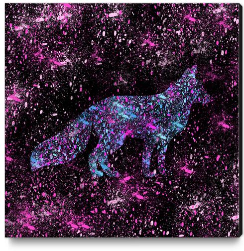Cosmic Fox Canvas Print by Amir Faysal