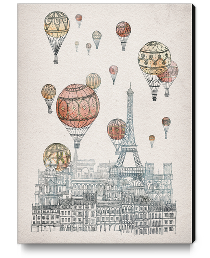 Voyages Over Paris Canvas Print by David Fleck