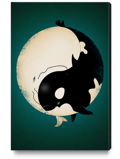 When Willy meets Moby Canvas Print by dEMOnyo