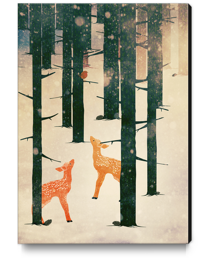 Winter Deer Canvas Print by Sybille