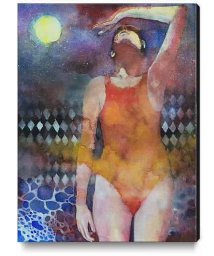 Swimmer Canvas Print by andreuccettiart