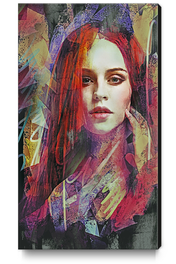 Abstract  Portrait - Ashes Canvas Print by Galen Valle