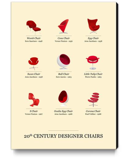 20th Designer Chairs Canvas Print by Azarias
