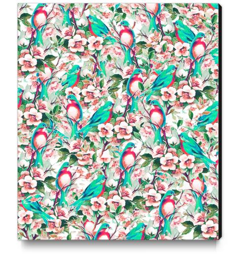 Birds & Flowers Canvas Print by Uma Gokhale