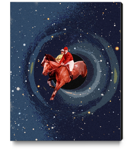 Black Hole Chase Canvas Print by tzigone
