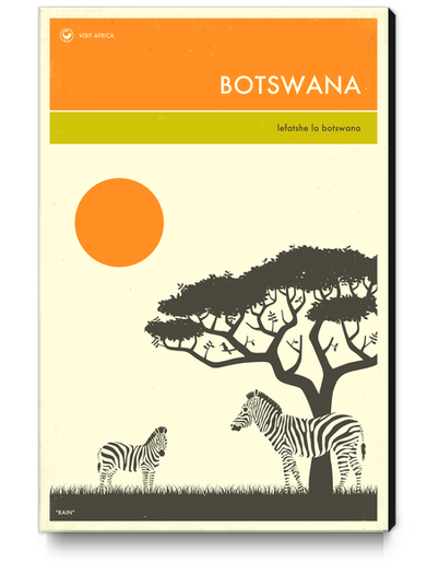 VISIT BOTSWANA Canvas Print by Jazzberry Blue