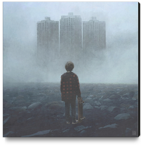 Boy and the Giants Canvas Print by yurishwedoff