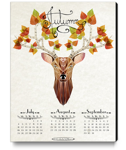 deer autumn Canvas Print by Manoou