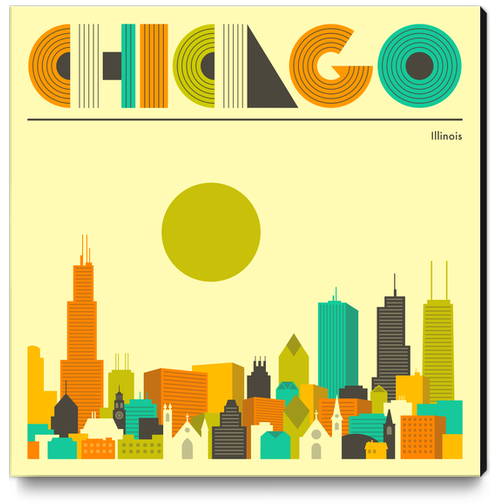 CHICAGO Canvas Print by Jazzberry Blue