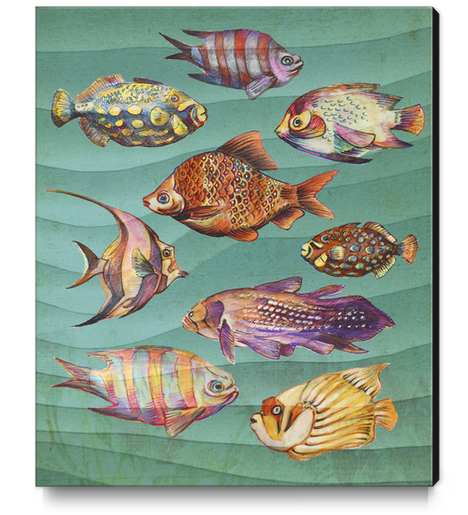 Fishes Canvas Print by Georgio Fabrello