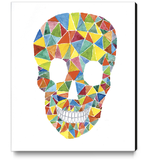 Rainbow Skull Canvas Print by Malixx