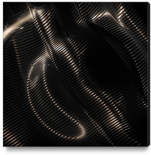 Black Steel Abstraction Canvas Print by cinema4design