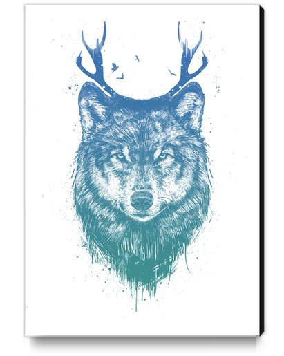 Deer wolf Canvas Print by Balazs Solti