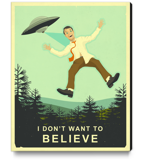 I DON'T WANT TO BELIEVE Canvas Print by Jazzberry Blue